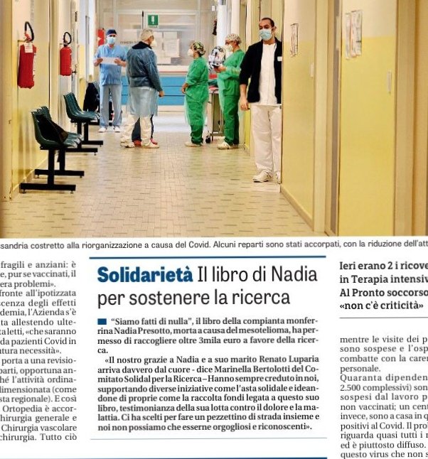 SolidalR's tweet photo. Su Il Piccolo - Alessandria  #parlanodinoi con la donazione di oltre 3️⃣0️⃣0️⃣0️⃣ euro da parte del marito di Nadia Presotto, giornalista e artista scomparsa, a seguito della vendita del libro #SiamoFattiDiNulla

Grazie per aver sempre creduto in noi 😍🙏 https://t.co/fQNIq1yyjb