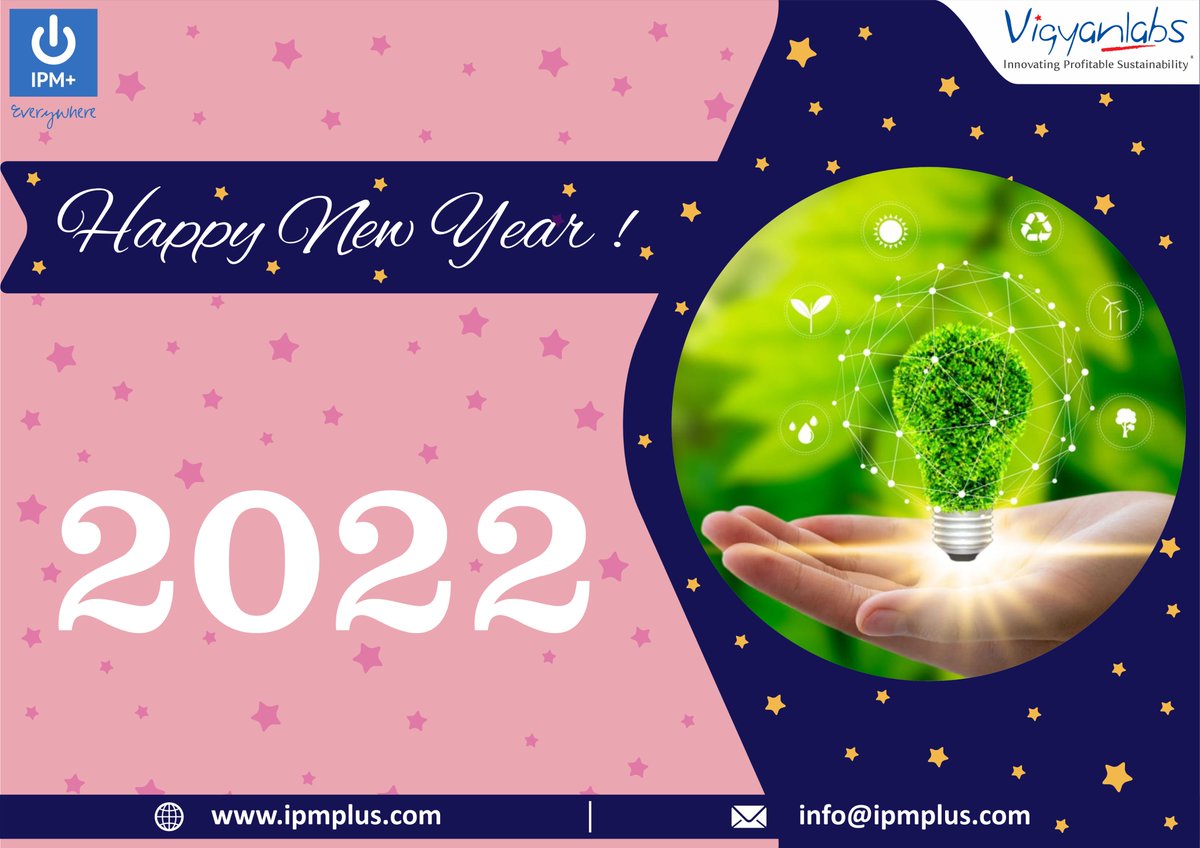 IPM_Plus's tweet photo. #IPMPlus wishes you and your family health, happiness, and success in the #newyear2022 💫
2021 indeed is a great year for us. IPM+ won the 'NASSCOM AI Game Changers Award' for fostering innovation in the #sustainability industry.
#reducecarbonfootprint #gogreen #sustainibility https://t.co/2gTtHBlkQP