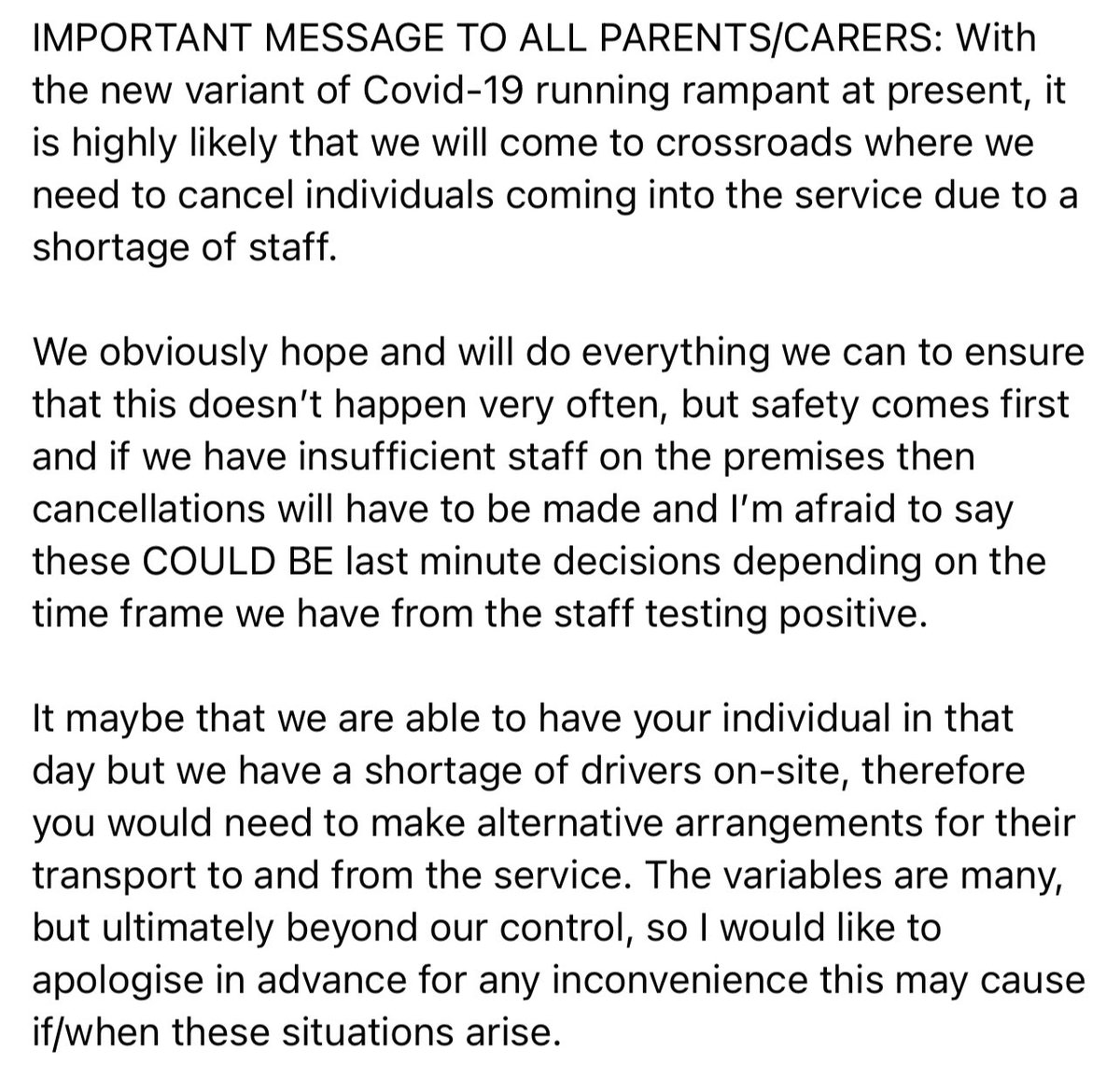 TheHHG's tweet photo. IMPORTANT MESSAGE TO PARENTS AND CARERS: https://t.co/BYPFQYxu6h
