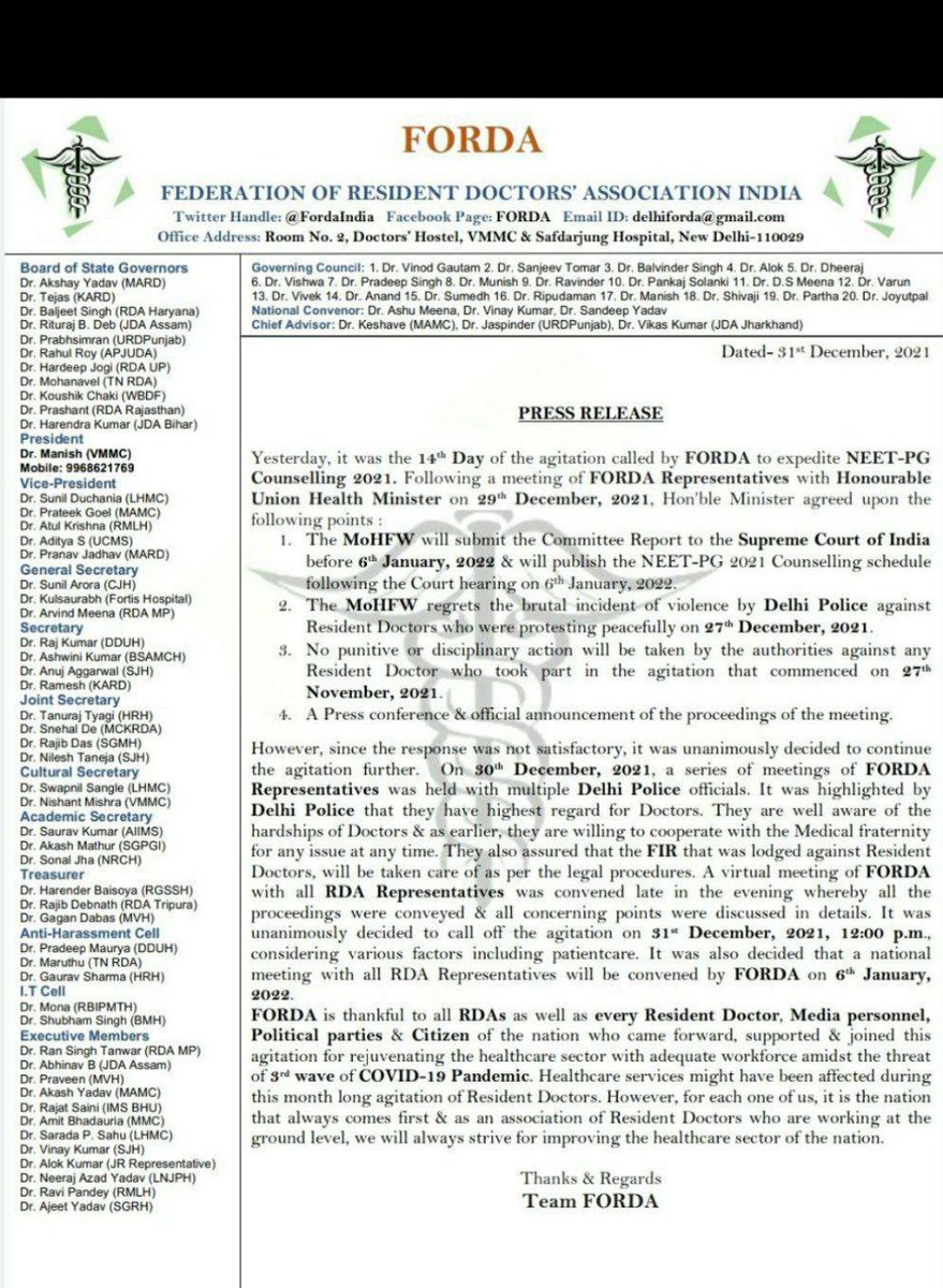 AIYDUofficial's tweet photo. @FordaIndia #DoctorsProtest #NEETPG #NeetPGcounselling2021 https://t.co/rzKzCFtvPF