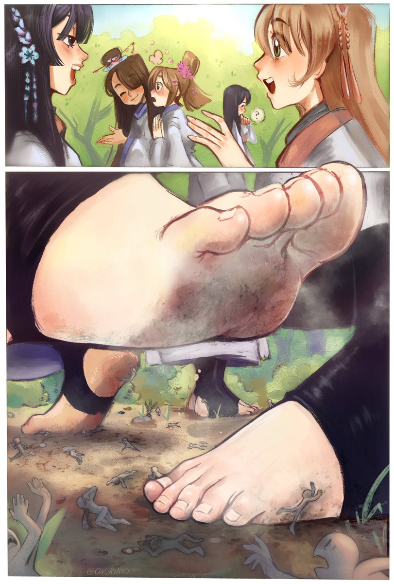 tiny pebbles they simply trampled the little people as they walked around, they felt like nothing more than another pebble on the dirty floor, the girls didnt even noticed their pleadings for mercy (dirt version) #giantess #macro #micro #巨大娘 #거대녀 #サイズフェチ #macrophilia