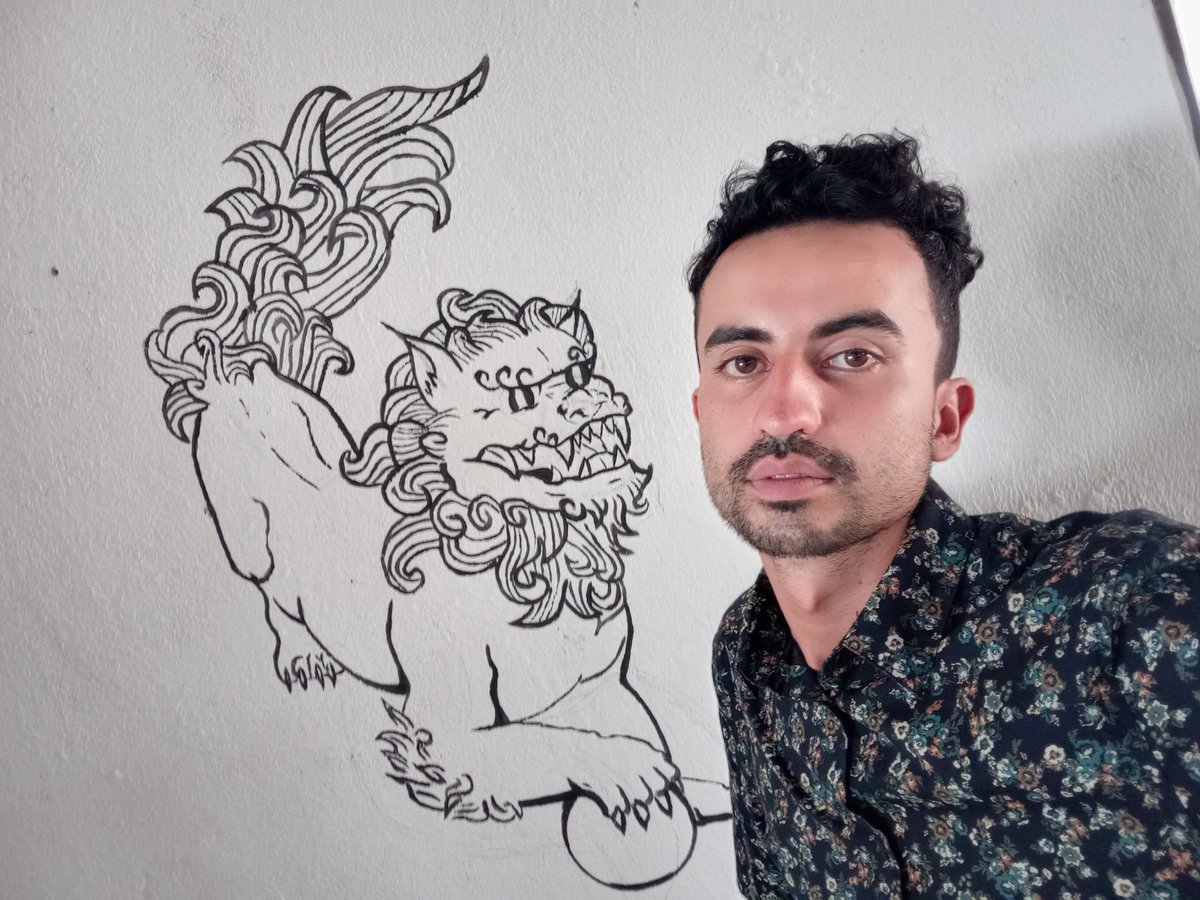 ivafhafe's tweet photo. #leonfu el último dibujo y pintura del año. https://t.co/wrJYzicY21
