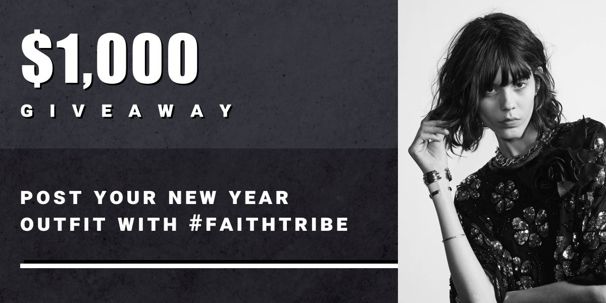 RealFaithTribe's tweet photo. ✨New Year #Giveaway ✨

We would like to reward our tribe with $1000 for all the amazing support in 2021. 

To enter the giveaway: 

👗 Post your new year outfit with #FaithTribe. 

👭 Tag 2 friends. 

✅ Like, retweet and follow. 

‼️The best 5 outfits will win $200 each‼️ https://t.co/5aEoUCt42P