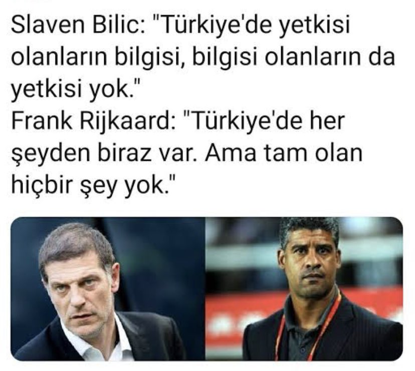 karincatraders's tweet photo. Ülkemizin iki büyük klubü olan #beşiktaş ve #galatasaray da yıllar önce Teknik Direktörlük yapan #slavenbilic ve #rijkaard ülkemizin en büyük sorunlarından birine değinmişlerdi. Üzerinden yıllar geçti ve maalesef bir arpa boyu yol katedemedik. Hasan ve semih sizlik bir şey yok :) https://t.co/mgr2iY2b6Z