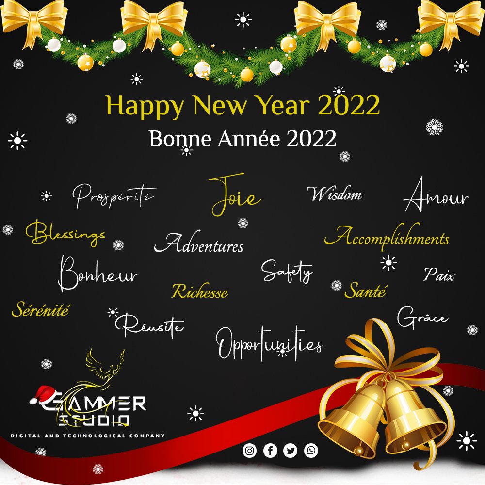 GammerStudio's tweet photo. From us to you and your family
.
.
.
#HappyNewYear #NewYear2022 #nouvelan2022 #NouvelAn #Reveillon #SaintSylvestre #NewYearsEve #NewYearResolution #resolutions2022 #NewYear https://t.co/LuLpxDMQ9C