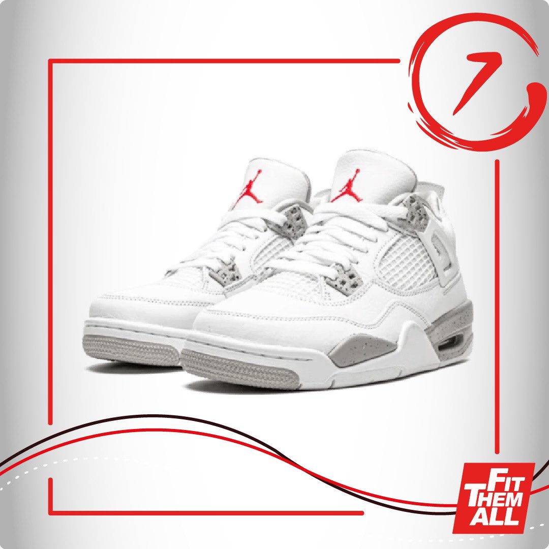 FitThemAll's tweet photo. 7 - Jordan 4 Retro « White Oreo » https://t.co/w4kGilSWke