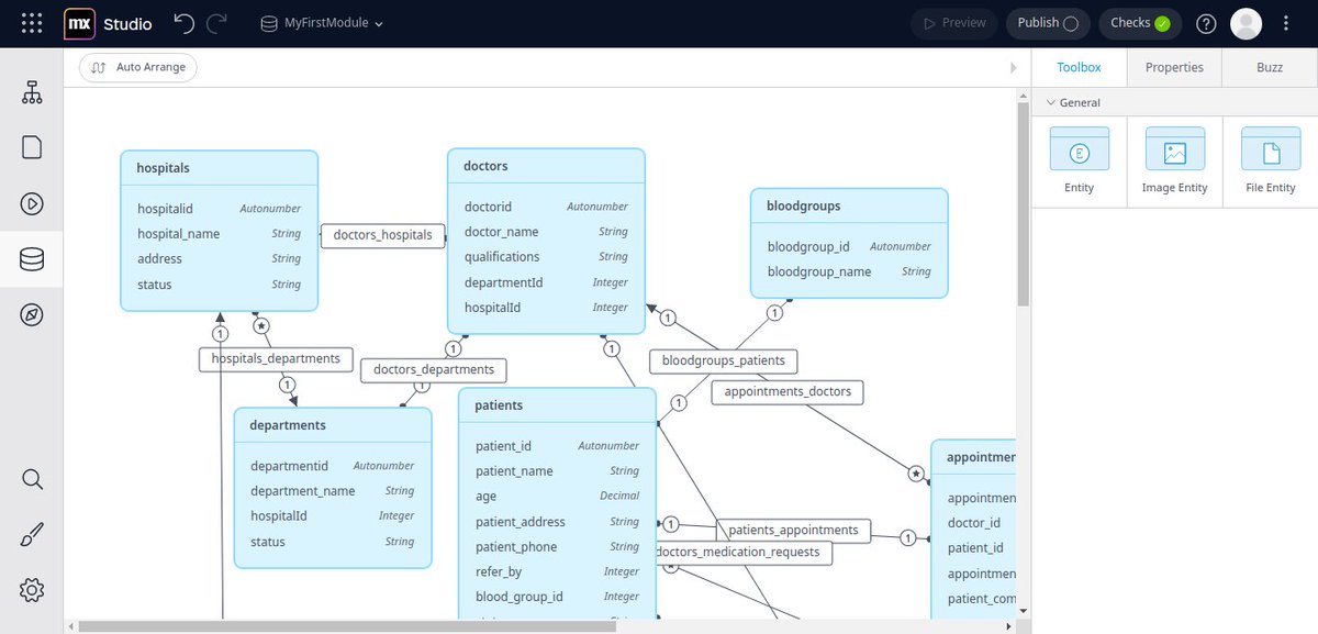 IamAKPanigrahi's tweet photo. Starting working on another #lowcode #nocode platform @Mendix , did a sample POC using #MedixStudio and #DomainModels, super fun while #learning and do the sample #poc, here is some screenshots. #developerlife https://t.co/R7MMPQAbCw