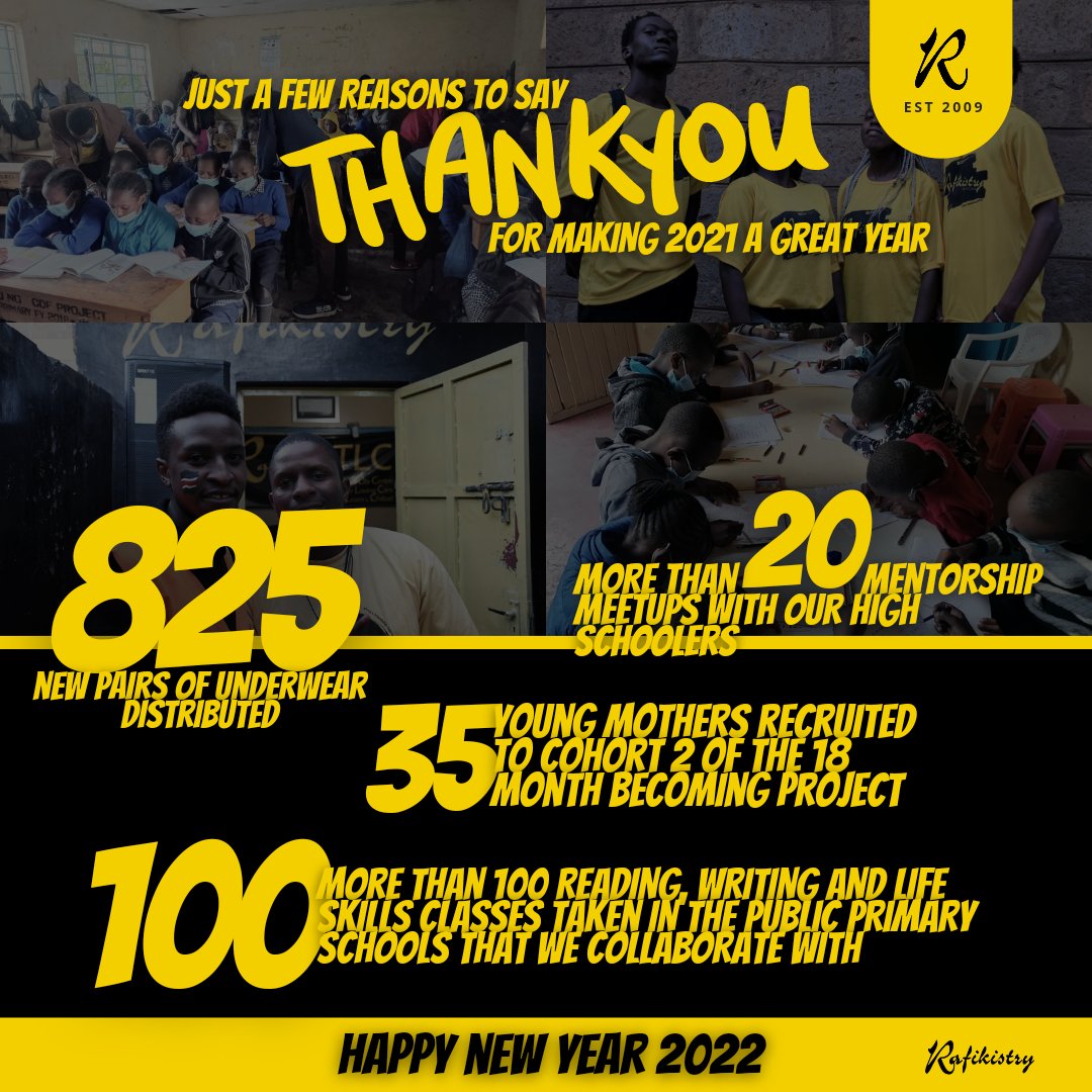 Rafikistry's tweet photo. // Here's A Few (Very Few) Reasons As To Why You Made Our 2021 Great ... #HappyNewYear #HNY #Bye2021 ✌️

#LessFear #MoreWins 

#RafikistryTLC #DoMore #BeMore 

#EngageEquipEnvision | #ReachTeachUnleash https://t.co/ZY1jEMvtyi