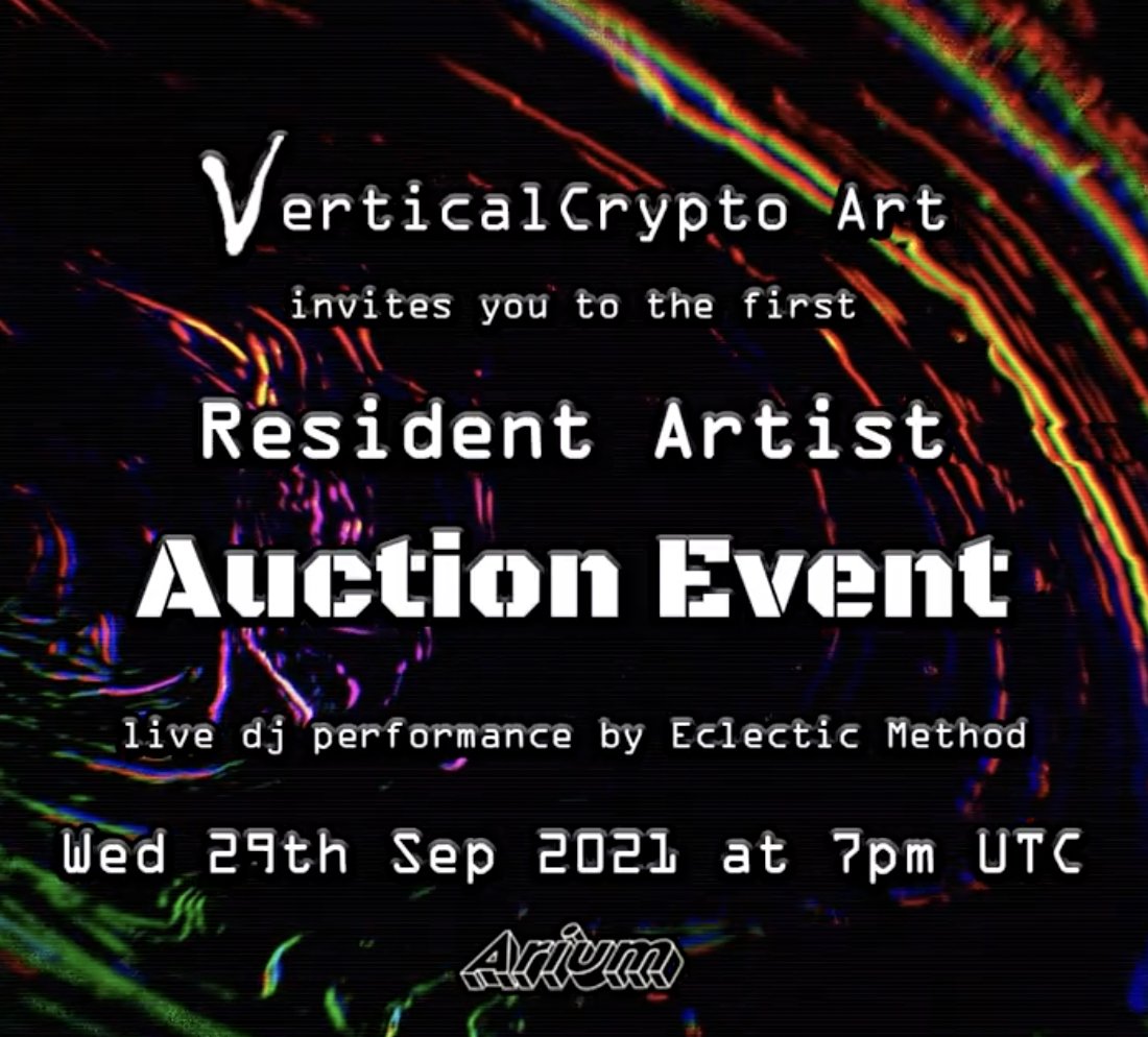 verticalcrypto's tweet photo. 13/ There's more! September was THE month of #VAuction - to celebrate the end of the first #VCAresidency we hosted an exhibition & auction in @AriumSpaces 👽
In a custom built gallery by @_cagritaskin and @walt_artist we hosted a metaverse-auction 🎶 by @EclecticMethod 🎶 https://t.co/lYCZyXSuhE
