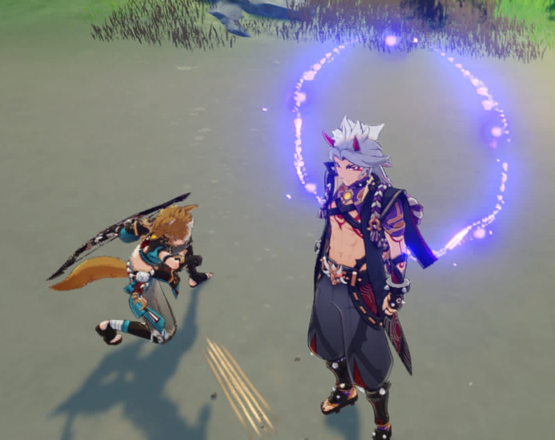 manite skillerimi gosteriorum yere pence atmak gibi #GenshinImapct #Gorou #Itto