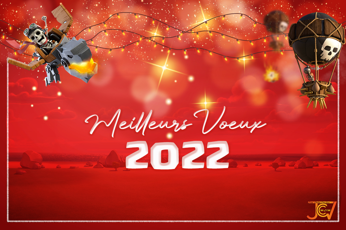 Bonne année à ma commu, aux orgas et à mes amis streameurs ainsi qu'à ceux que vous aimez. Que 2022 vous apporte joie, santé et bonheur !
<a href="/COCFrance/">Clash Of Clans Commu FR</a> <a href="/bw_coc1/">Black Widow</a> <a href="/3Fcoc/">French Family</a> <a href="/FrenchCup/">French Clash Cup</a> <a href="/COC_Francais/">Clash of Clans Français</a> <a href="/ASKIPgaming/">ASKIP</a> <a href="/EMAGINE_GAMING/">E-MAGINE GAMING</a> <a href="/union_clash/">Union Clash</a> <a href="/ClashCompanyF/">CCF</a> <a href="/CLC_CoC/">Champions Leagues Clash</a> 
#clashofclans