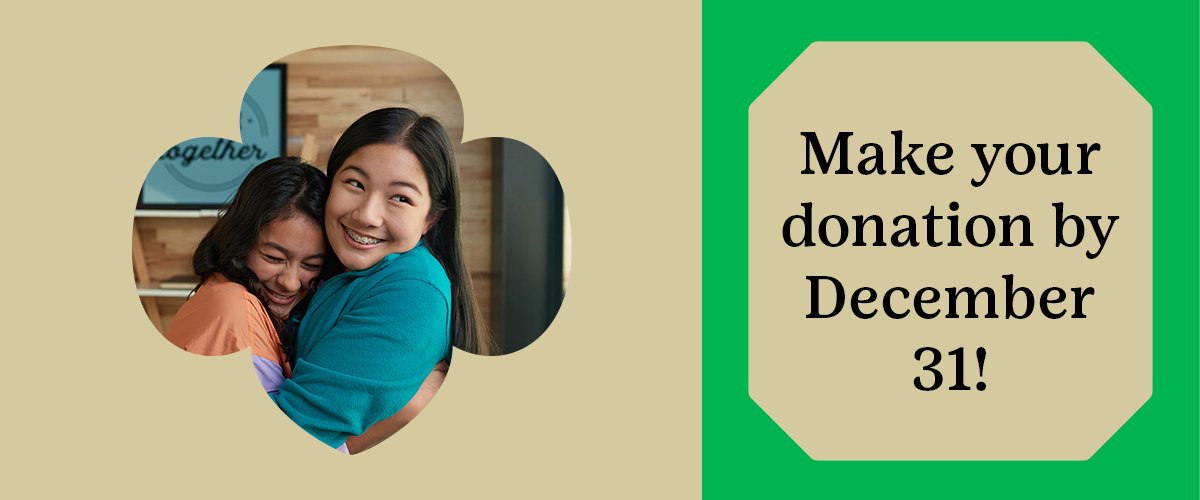 We want to make Girl Scouts available to all girls. With your support, we can make this happen. Donations received by midnight tonight will be doubled! Give today and be part of a community that is building girls of courage, confidence, and character: bit.ly/3E4kqz2