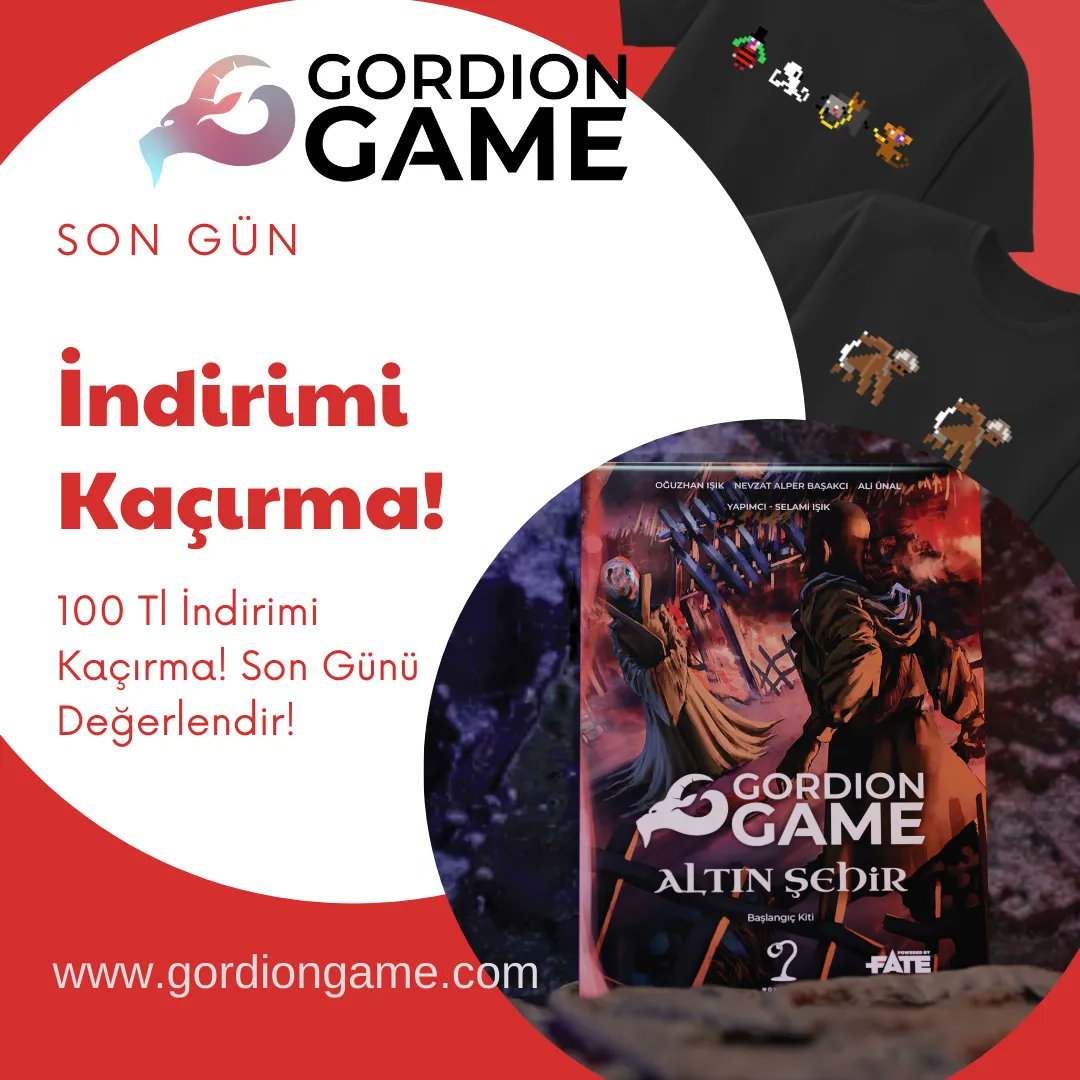 Yılbaşını İndirimle Kutla!
.
.
.
#gordiongame #frp #altinsehir #midas #twitch #faterpg #gamedev #rpg #muryo #müryo #tabletop #tabletopgames #tabletoprpg #tabletopgame #tabletopgaming #tabletoproleplaying