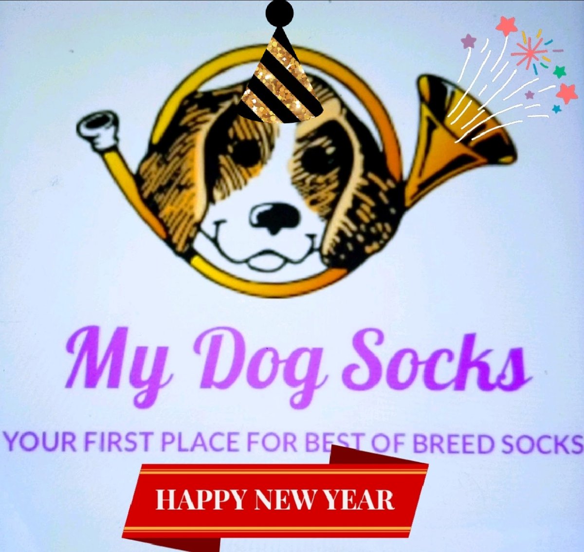 Wishing Everyone A Happy, Healthy &amp; Pawsitively Great New Year From Golden Horn Family mydogsocks.com

#HappyNewYear #2022 #NewYear