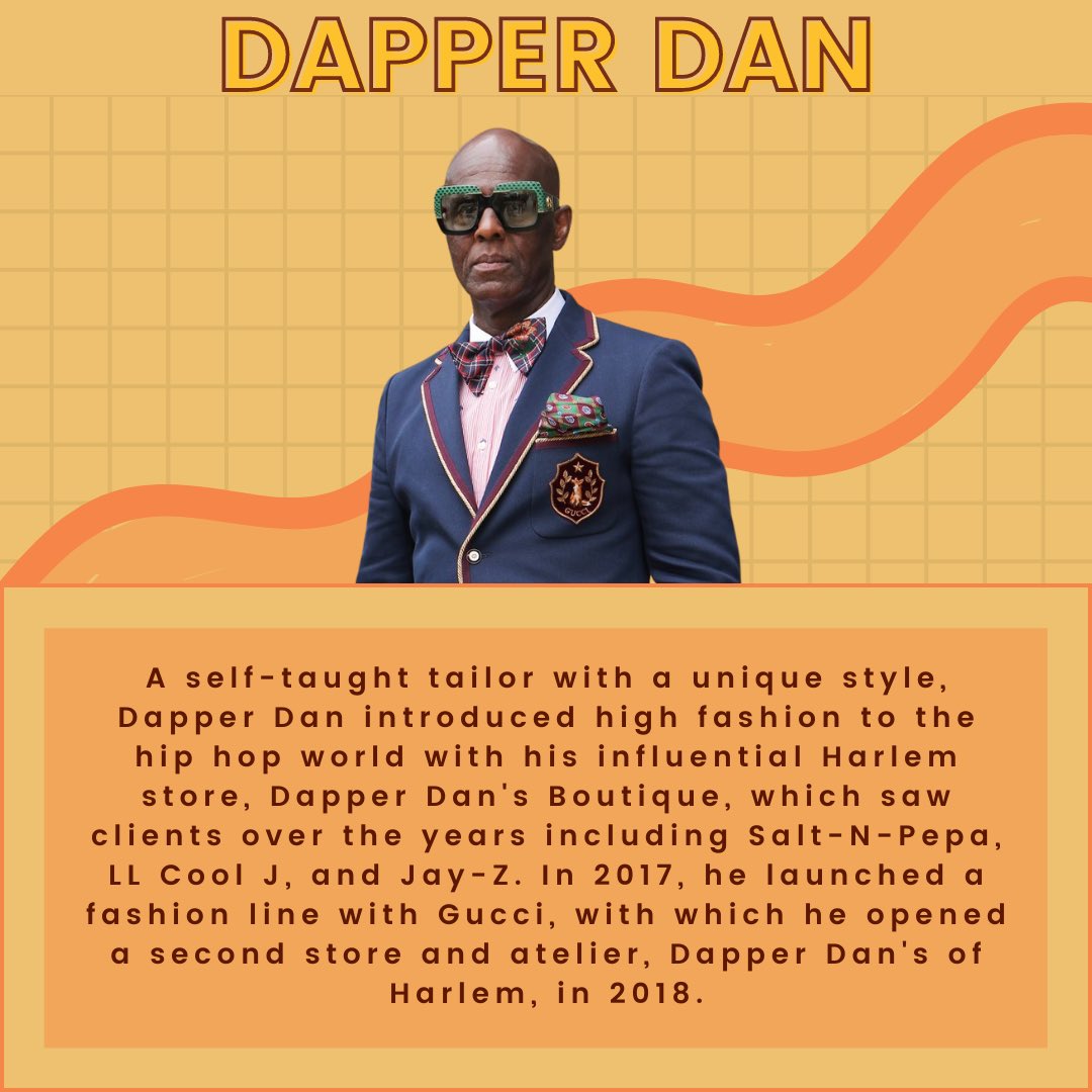 TandemEd's tweet image. Next up in our series we have Dapper Dan, a self taught tailor with a unique sense of style!
#blackfashion #blackfashionicons