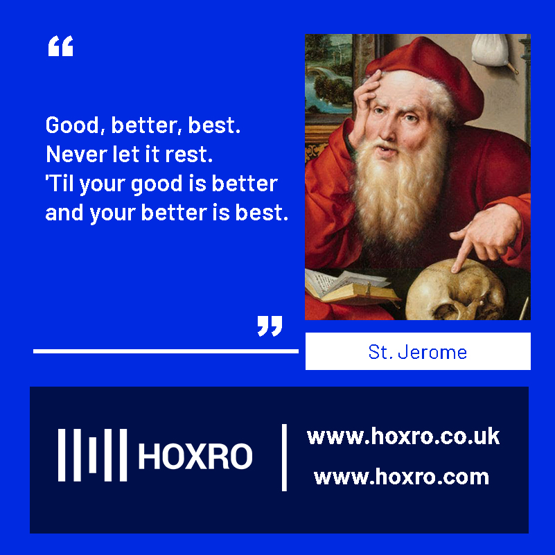 “Good, better, best. Never let it rest. 'Til your good is better and your better is best”. 
St. Jerome

bit.ly/2Q75N57
 
#law #legal #lawsuit #business #software #legaltech #legaltechnology #lawfirm #legalsoftware #quotes