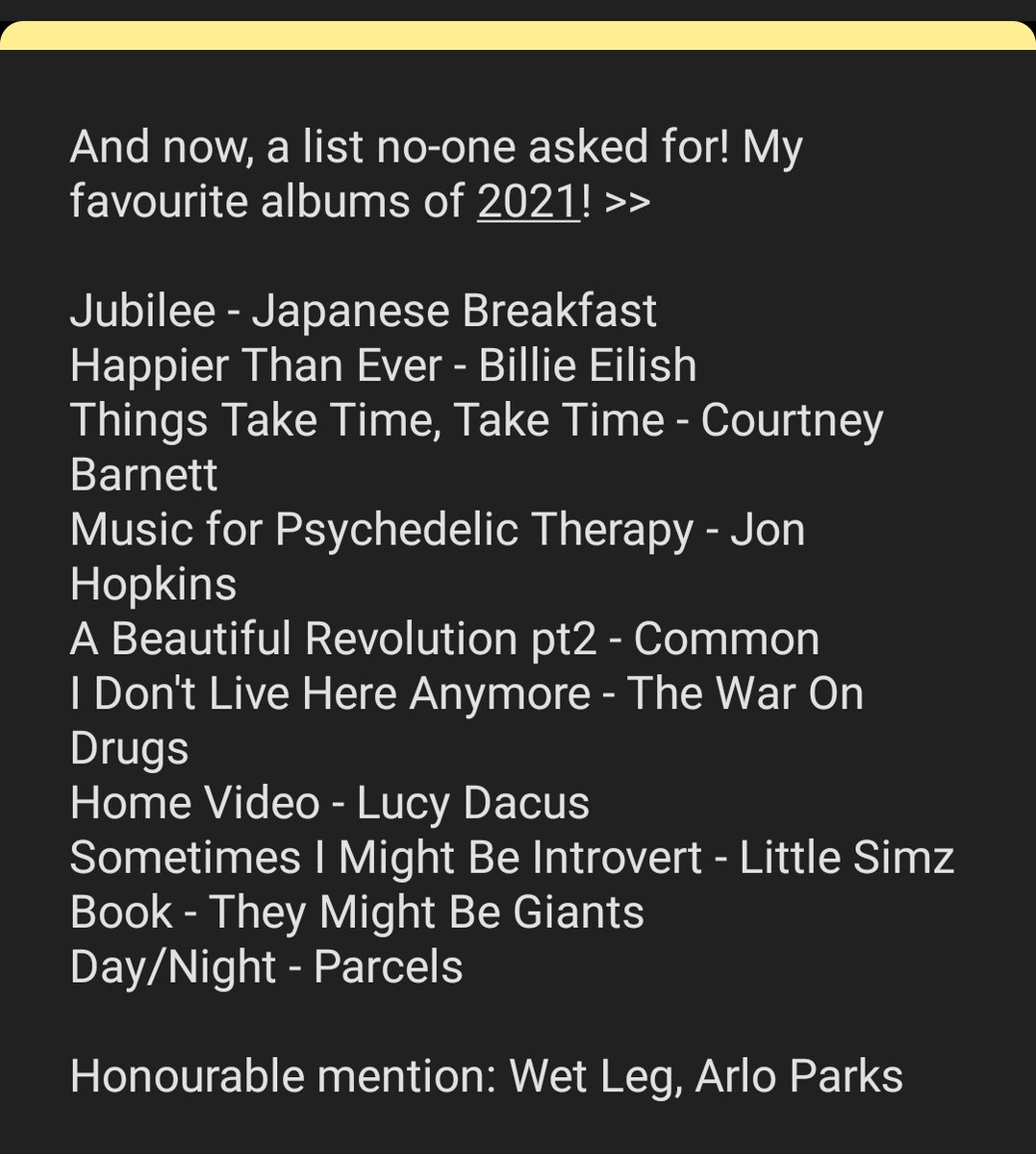 andrewrobturner's tweet photo. Last year I didn't spend tons of time on the lookout for new music. But some properly extraordinary work came out which has been impossible to ignore. Making even a half decent album to me is sheer alchemy, but to produce these in the last 20 months is actual magic. https://t.co/lR1mXo2rqd