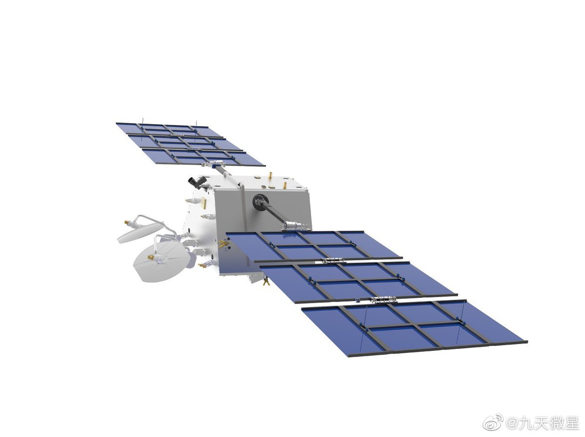 ActuSpatiales's tweet photo. 🛰️🇨🇳 - #Commsat, basée à Pékin, a publié le design d'un satellite de 220 kg possédant un système de propulsion. Ce modèle pourrait être utilisé dans le cadre d'un plan de méga constellation chinoise en orbite. (@AJ_FI) https://t.co/9PSW2vKlkF