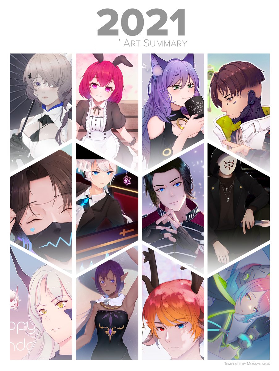 CandyCanfy's tweet photo. Summary, removed the months because I don't have much art that I wanna show to public in early 2021. Some of the art you can see here is art that I have not posted yet/ only in my art account.

You should follow that account to prevent getting spammed by me. ʕ•́ᴥ•̀ʔっ♡ https://t.co/ocAn28Li0Q