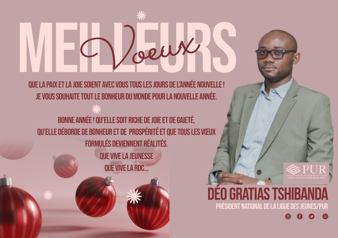 DeoG_TSHIBANDA's tweet photo. À toutes et à  tous je souhaite plein SUCCÈS pour 2022 !!! https://t.co/0eb5rwfeLk