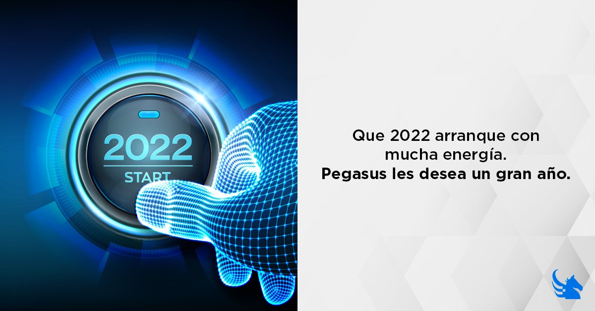 pegasuscl's tweet photo. Que 2022 sea un año de grandes proyectos y energía positiva. Que todo lo aprendido este año, sea un ingrediente para lo que viene en el próximo. El equipo de Pegasus les desea un feliz año junto a sus familias y equipos de trabajo. 
#FelizAñoNuevo #enegía #proyectos #pegasus https://t.co/ioUBmYaSe6