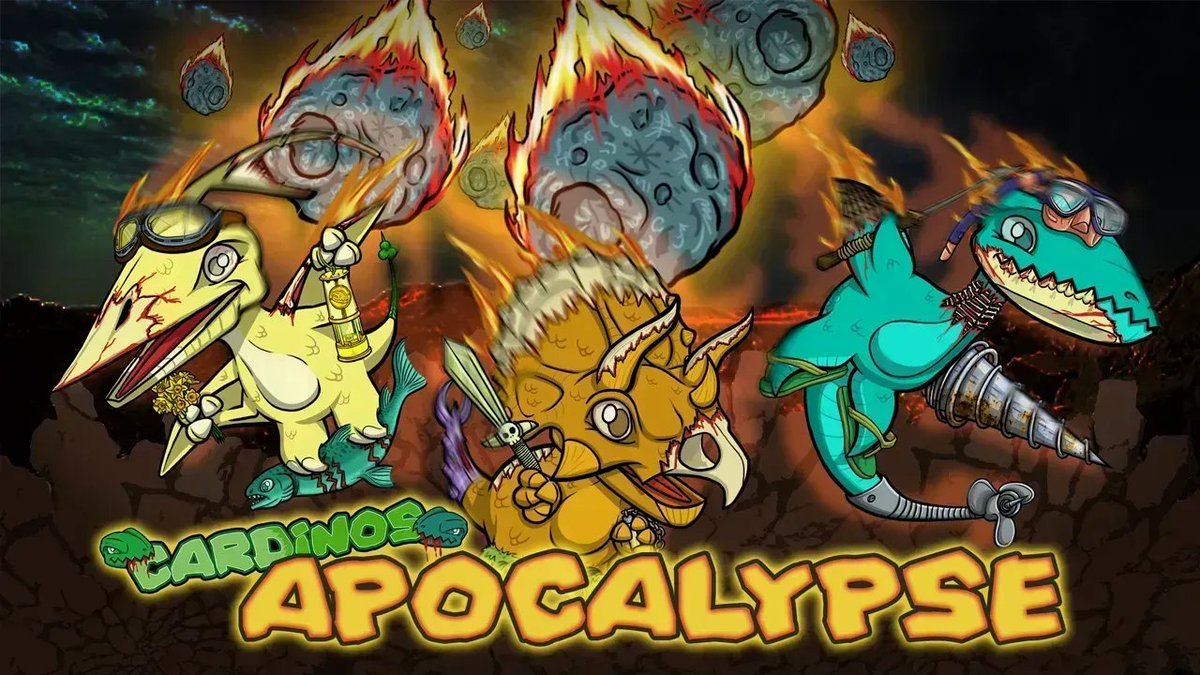 CardinosNFT's tweet photo. Coming on January 8th 2022

The Apocalypse!

Kill your Cardinos!
Cremate your Skydinos!
Bury your Seadinos!

Create your own Giganotosaurus!!!

#TheApocalypse #Cardinos #NFT #CNFT #Cardano #BURN https://t.co/YCOjy4GqWx