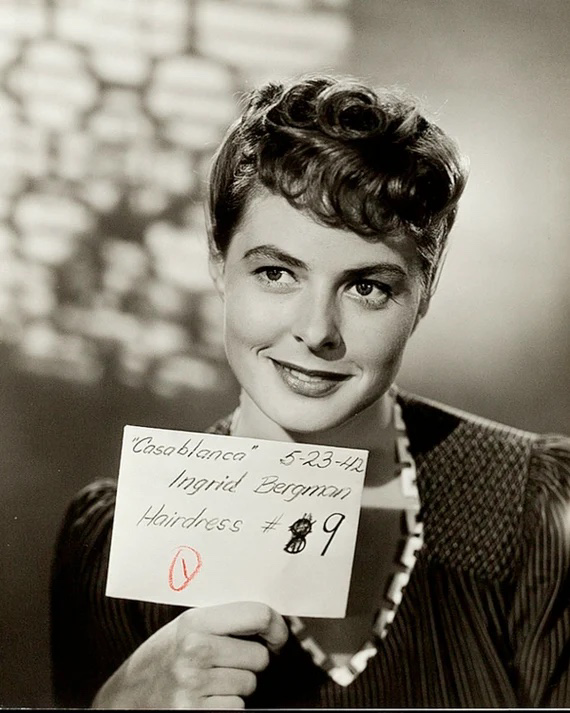 CitizenScreen's tweet photo. Ingrid Bergman at her screen test for CASABLANCA (1942) #DailyIngrid https://t.co/JCpy8RIyDf