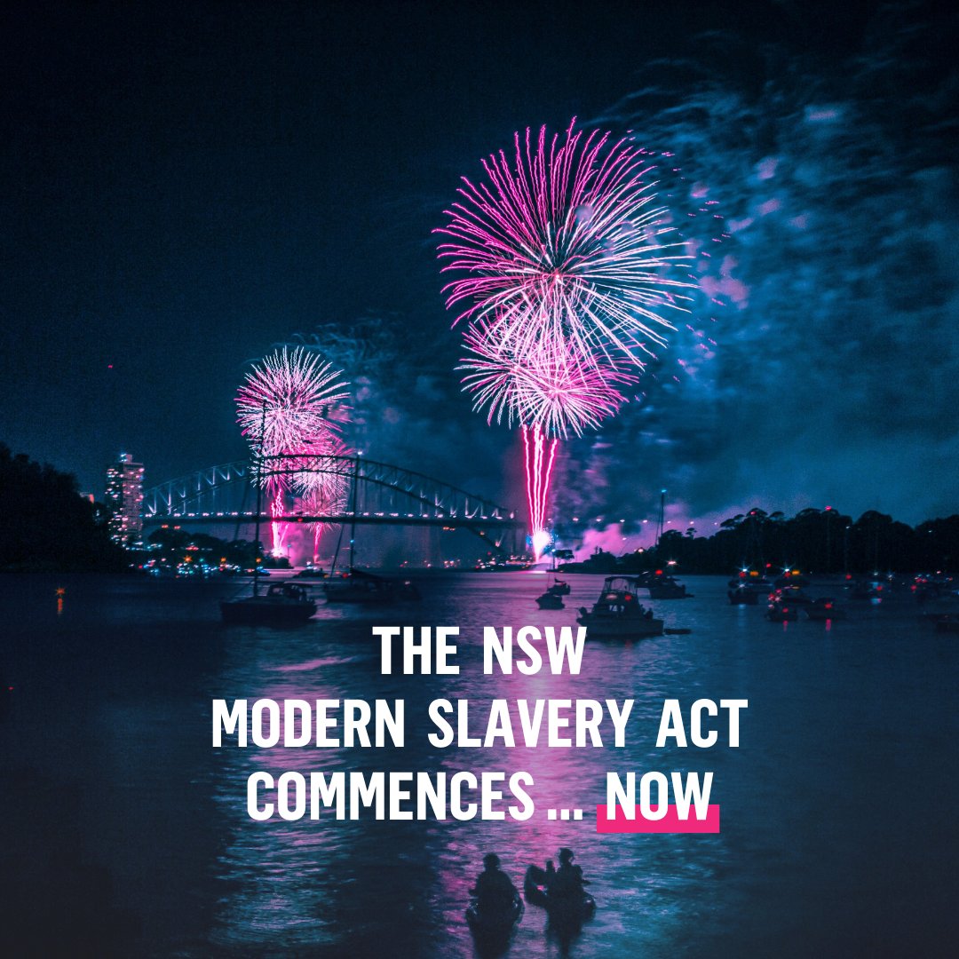 ijmaus's tweet photo. Happy New Year! New year, new beginnings for an "old" law. First passed in 2018, we're excited to see the NSW #ModernSlavery Act commence on New Year's Day 2022.
#nswlaw #nswpol #getitdon #NYE2022 #2022 https://t.co/mSzd1LnNUc