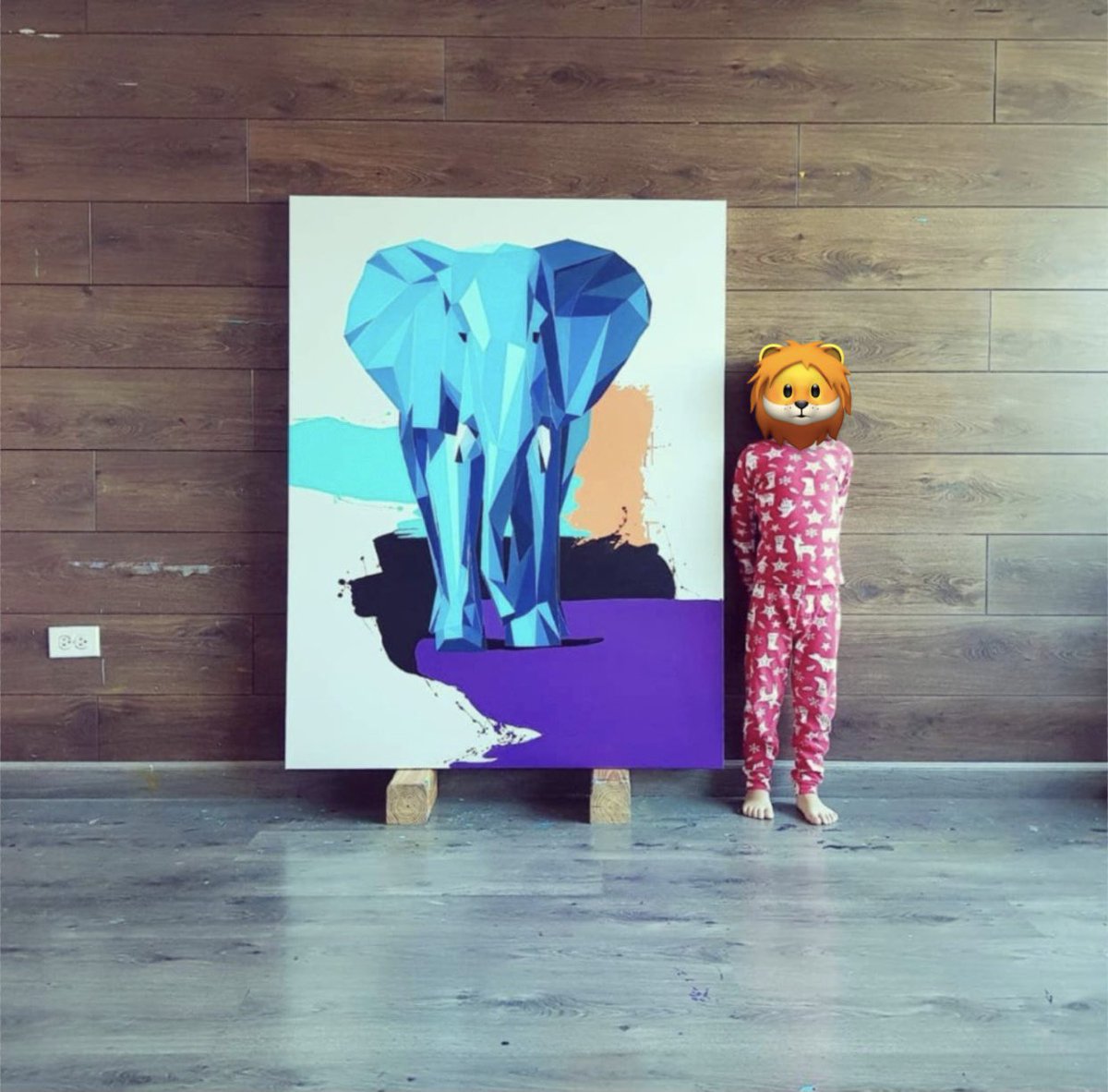 polymetricsART's tweet image. GM! Little dude always helping out.

This is a hand painted “Poly” I did some years ago. It would later become the inspiration for our digital collection.

We will also have auctions of “Polys on Canvas” for charity later down our roadmap.

Cheers frens!