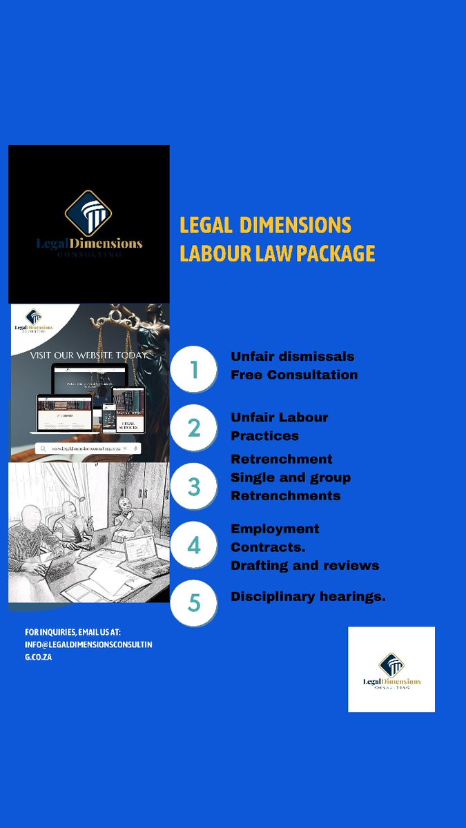 LegalDimensionz's tweet photo. Check out our Labour Law package.
#LegalDimensions
#UnfairDismissal https://t.co/EQuyXikgxt