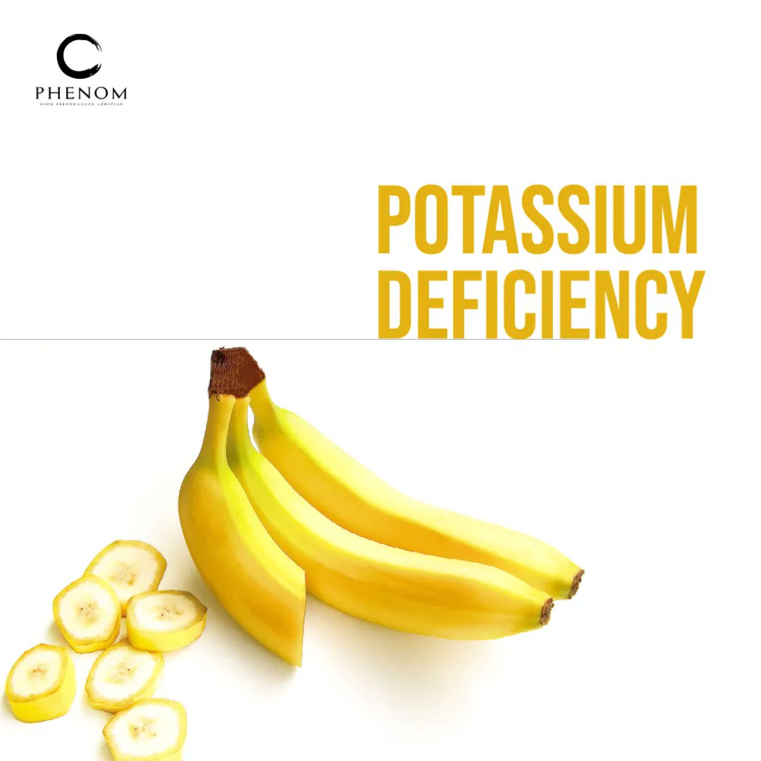 #Potassiumdeficiency –also known as #hypokalemia –can affect the body in many ways:
- #Digestiveproblems
- #Heartpalpitations
- #Moodchanges
- #Muscleaches and #stiffness
- #Respiratoryproblems 
- Tingling and numbness in your extremities 
- #Weakness and #fatigue