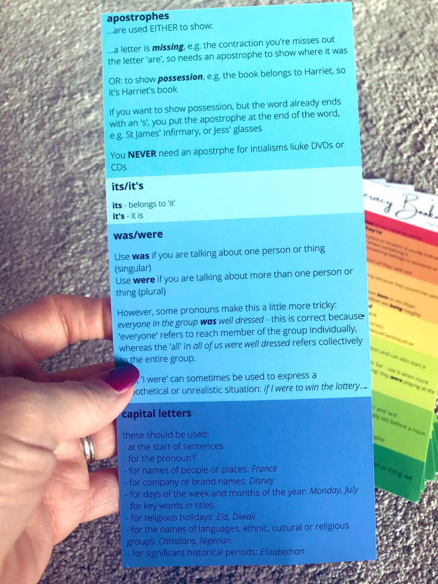 Jennifer Webb (@funkypedagogy) on Twitter photo These just arrived in time for INSET next week <a href="/TrinityAcademyC/">Trinity Academy Cathedral</a>
I designed these AGES ago based on the most common literacy errors made in West Yorkshire. Have tweaked slightly and had them made up into bookmarks for staff. These just arrived in time for INSET next week <a href="/TrinityAcademyC/">Trinity Academy Cathedral</a>
I designed these AGES ago based on the most common literacy errors made in West Yorkshire. Have tweaked slightly and had them made up into bookmarks for staff.
