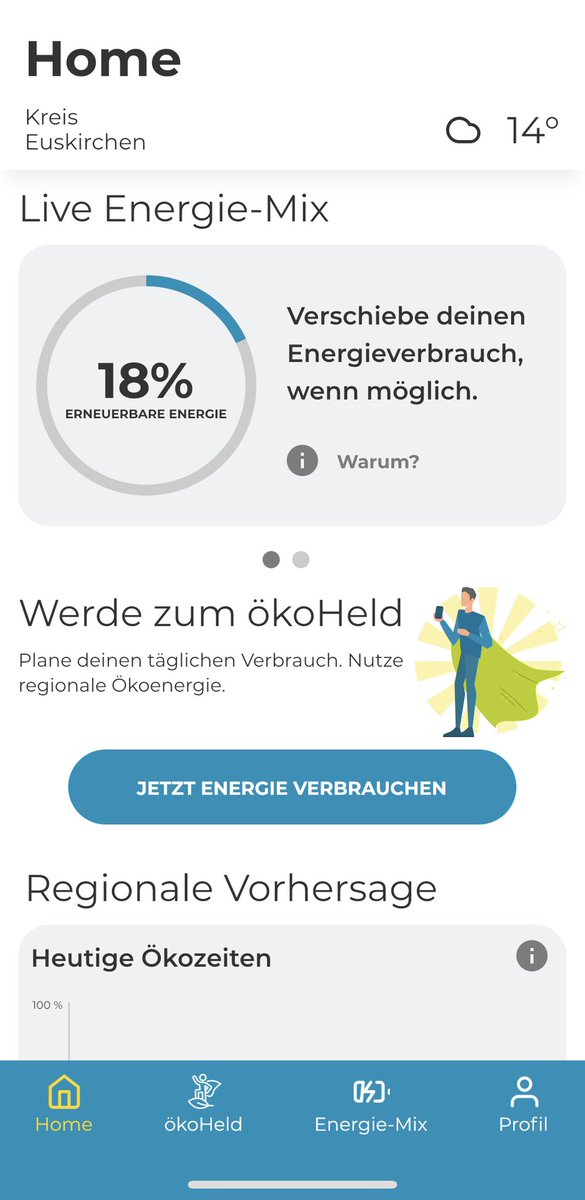 medoingthings's tweet photo. Die App ökoHeld zeigt einem übrigens den Live-Energiemix für den eigenen Kreis an, so dass man seinen Energieverbrauch daraufhin optimieren kann: https://t.co/3iFG9P37Sb #energiewende #apptipp https://t.co/L7ofAHGGMp
