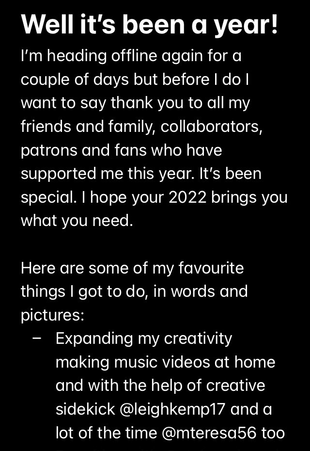 MariDangerfield's tweet photo. See you in the new year. Thanks everyone β€οΈ #offline48 https://t.co/nDyv0Lxbos