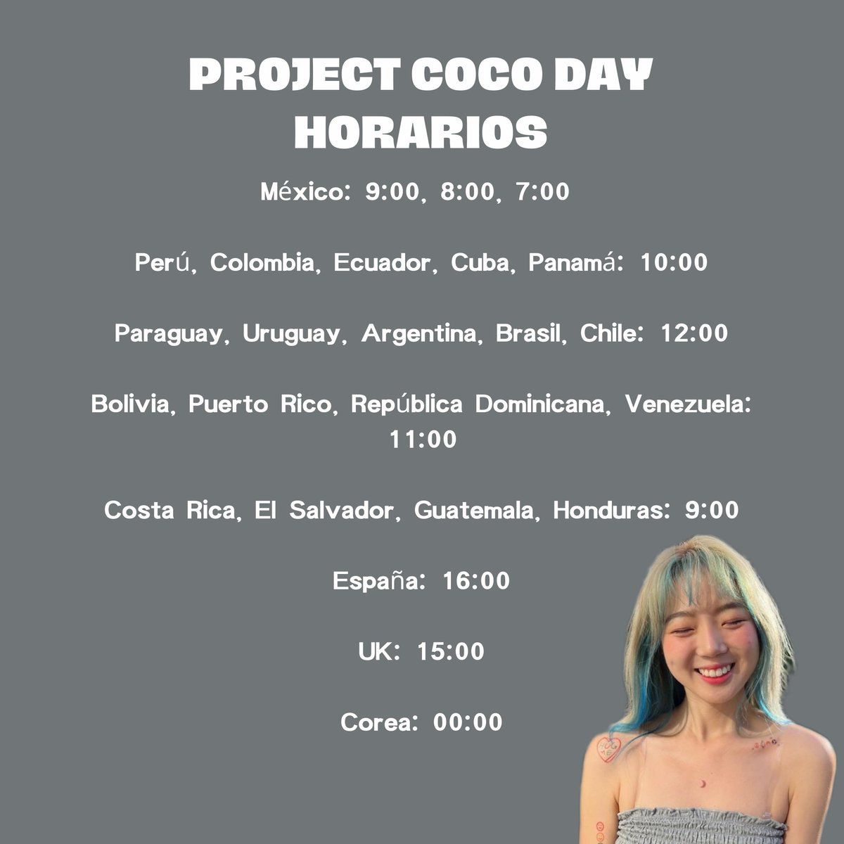 ATTILATAMOFFC's tweet photo. ⿻ ❨ #KAACHILATAM 💣❩❜
↳ Project Happy Coco Day🥥

¡Estamos a poco del cumpleaños de Coco! Y lo celebraremos en su horario coreano (para mayor facilidad de nuestro público, y su horario de sueño) Se celebrará el 4 de enero (5 en Corea) en los respectivos horarios que + https://t.co/OpGim4GCBJ