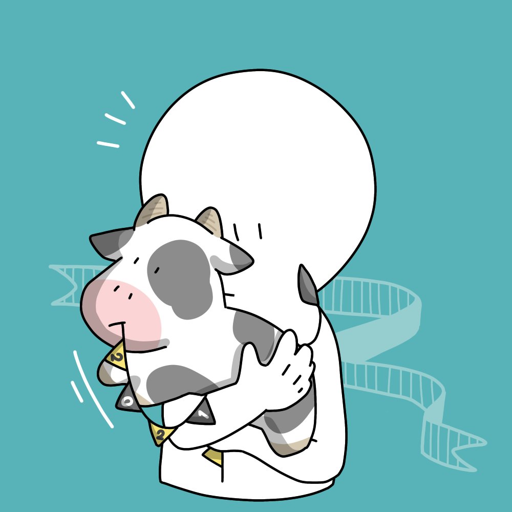 やあー フリーイラスト フリーアイコン 牛とお別れするヒト T Co Imltodjisw Twitter