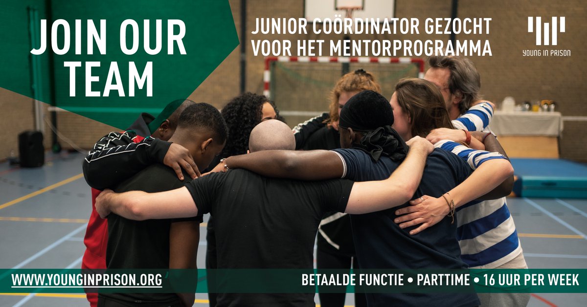 🔈Vacature!🔈 Een junior coördinator gezocht voor het mentorprogramma! Geloof jij in de potentie en talenten van jongeren in en na geslotenheid? Span jij je met energie in om samen met hen aan nieuwe kansen te werken? Reageren kan tot uiterlijk 12 januari: younginprison.org/nl/junior-coor…
