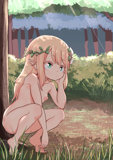 [R-18] エルフちゃんとオオカミ少女 #ロリ #おしっこ #放尿 #貧乳 https://t.co/mpezsw6E5n 