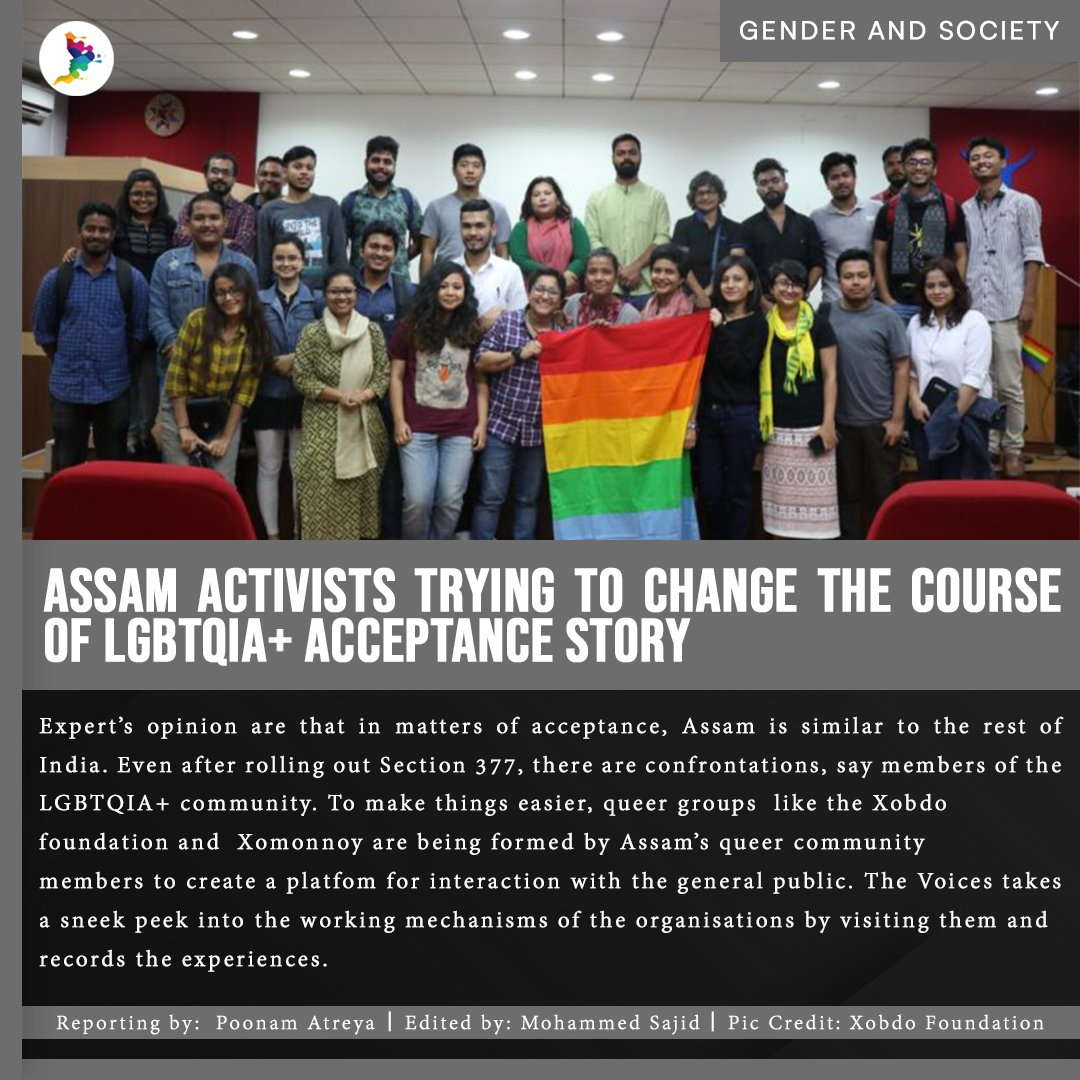 TheVoices_IGNOU's tweet photo. In Assam activists from Xobdo and Xomonnoy forums are slowly but steadily bringing about a revolutionary change in the social acceptance of LGBTQIA+.

Poonam Atreya of the Voices brings to us a story of acceptance, hope and love.

Link: https://t.co/PiqFFzEwXL

By- @AtreyaPoonam https://t.co/jiMENjYxhO