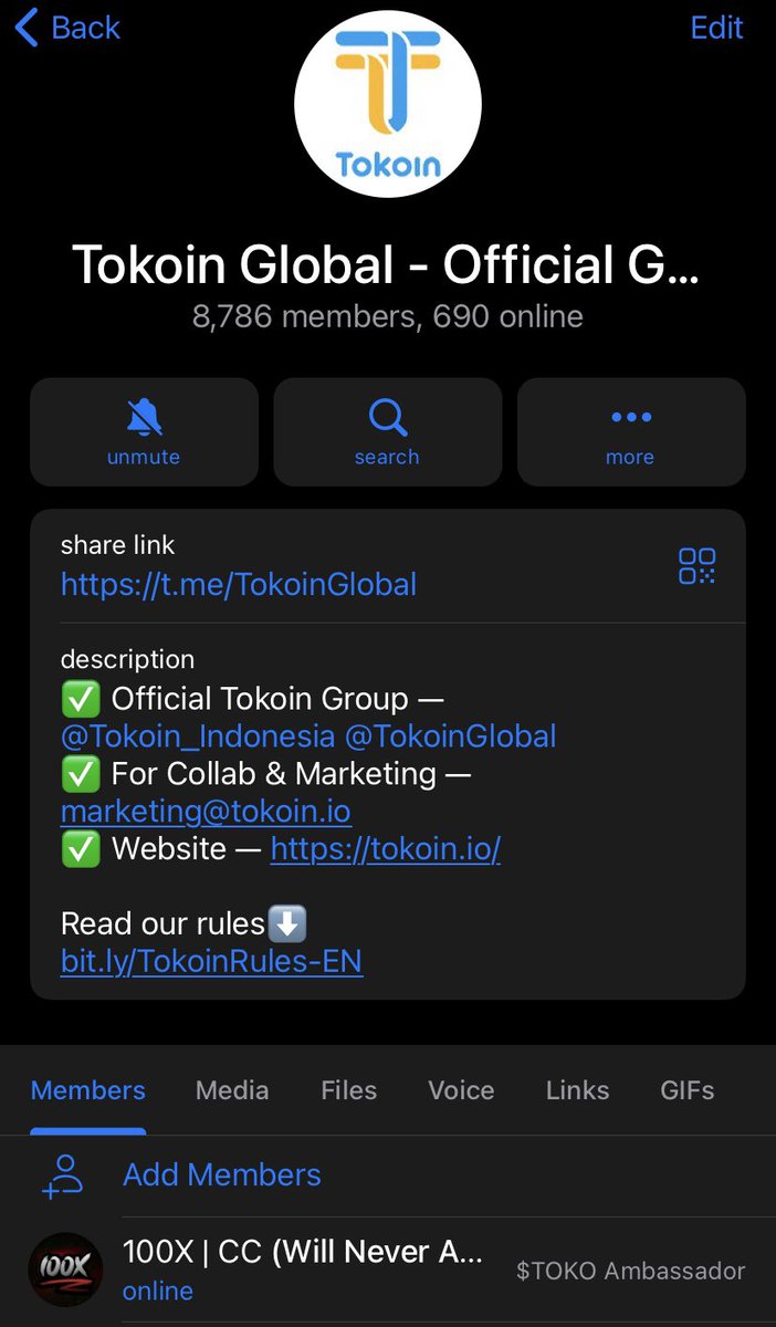 whois100x's tweet photo. Officially the ambassador for @TokoinGlobal $TOKO 🏆 
They finally realIsed that I’ve been a big $TOKO whale for quite a while now and it was about time I get into the team 🧏‍♂️

Join the public chat: 
https://t.co/NbKqVbce5d

Many more announcements on @TokoinGlobal aswell. https://t.co/5yc8kIG5EL