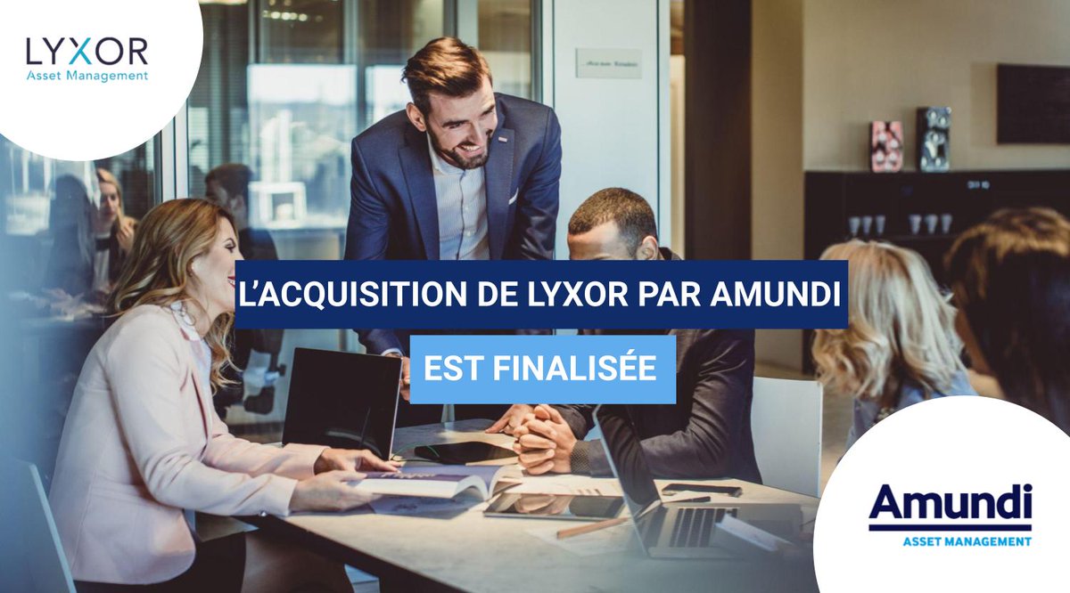 Lyxor's tweet photo. @Amundi_FR et @SocieteGenerale annoncent la finalisation de l’acquisition de Lyxor Asset Management par Amundi. Nos équipes sont impatientes de rejoindre Amundi pour renforcer ensemble notre position de leader sur les ETF et l’investissement alternatif. https://t.co/4P8FBqXdHq https://t.co/RGLb4lKWgZ