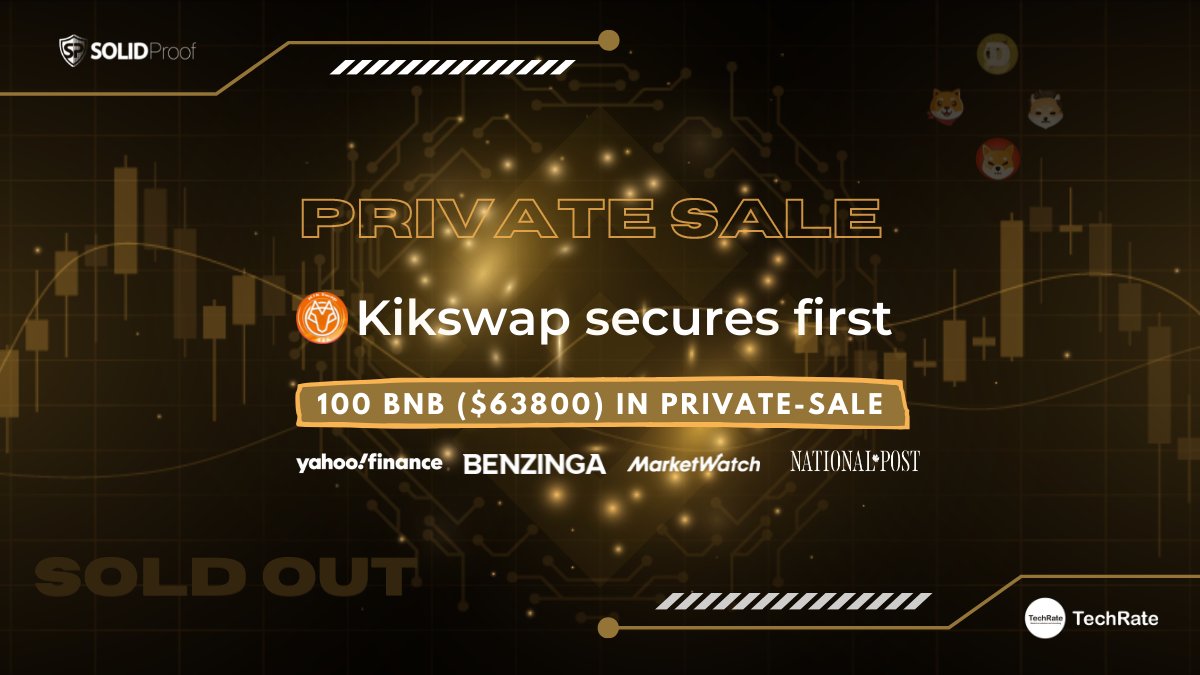 kiktoken's tweet image. Our @kiktoken  Private Sale has successfully sold out and secures $63800!

We're overwhelmed by the support from #Kikswap and thank you for participating in our Private Sale!

Presale date will be announced shortly!

Happy New Year!
Read: kiktoken.medium.com/kikswap-com-su…

#kikswap #BNB