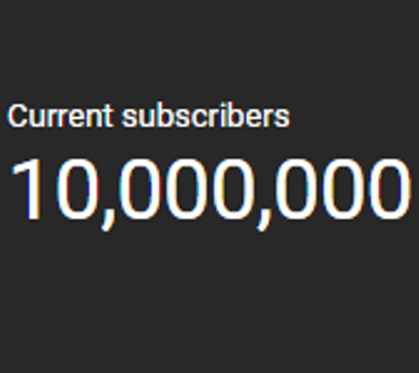 When I was 13 I decided to get 10 million subscribers on YouTube. Today, after 8 years, 2 months and 3 days: 100%
