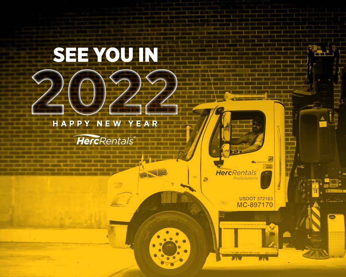HercRentalsInc's tweet image. Happy New Year! See you in 2022!! #HappyNewYear #2022 #TeamHerc #NewYearNewGoals