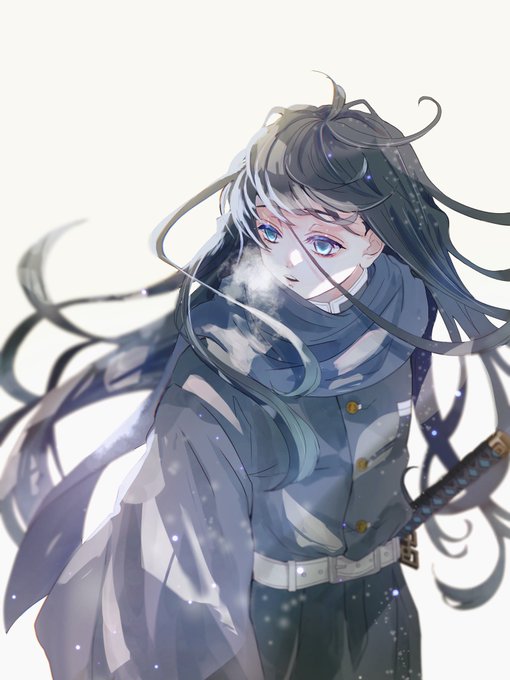 こめぽさんがTwitterに投稿した時透無一郎(鬼滅の刃)のイラスト。