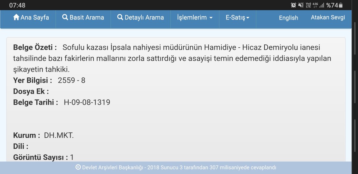 Osmanlı Arşivi'nde Hicaz Demiryolu'nun yapımı sırasında halktan zorla para toplama ile ilgili şikayetlerden sadece biri. Ben Trakya ile ilgili belgeler araştırırken sürekli karşıma çıkıyor bu konu. Trakyalılara özel değilse bu zorlama her bölgeden çıkar belge.