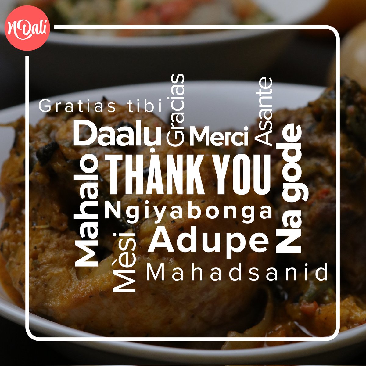 ndali_nigeria's tweet photo. Here to riding with us the Ndali way this year.
We believe we have been able to satisfy your healthy cravings and we hope you stick with us in the coming year.
#ndaliapp #somethingdelicious #healthymeals https://t.co/9l37J3UYFw