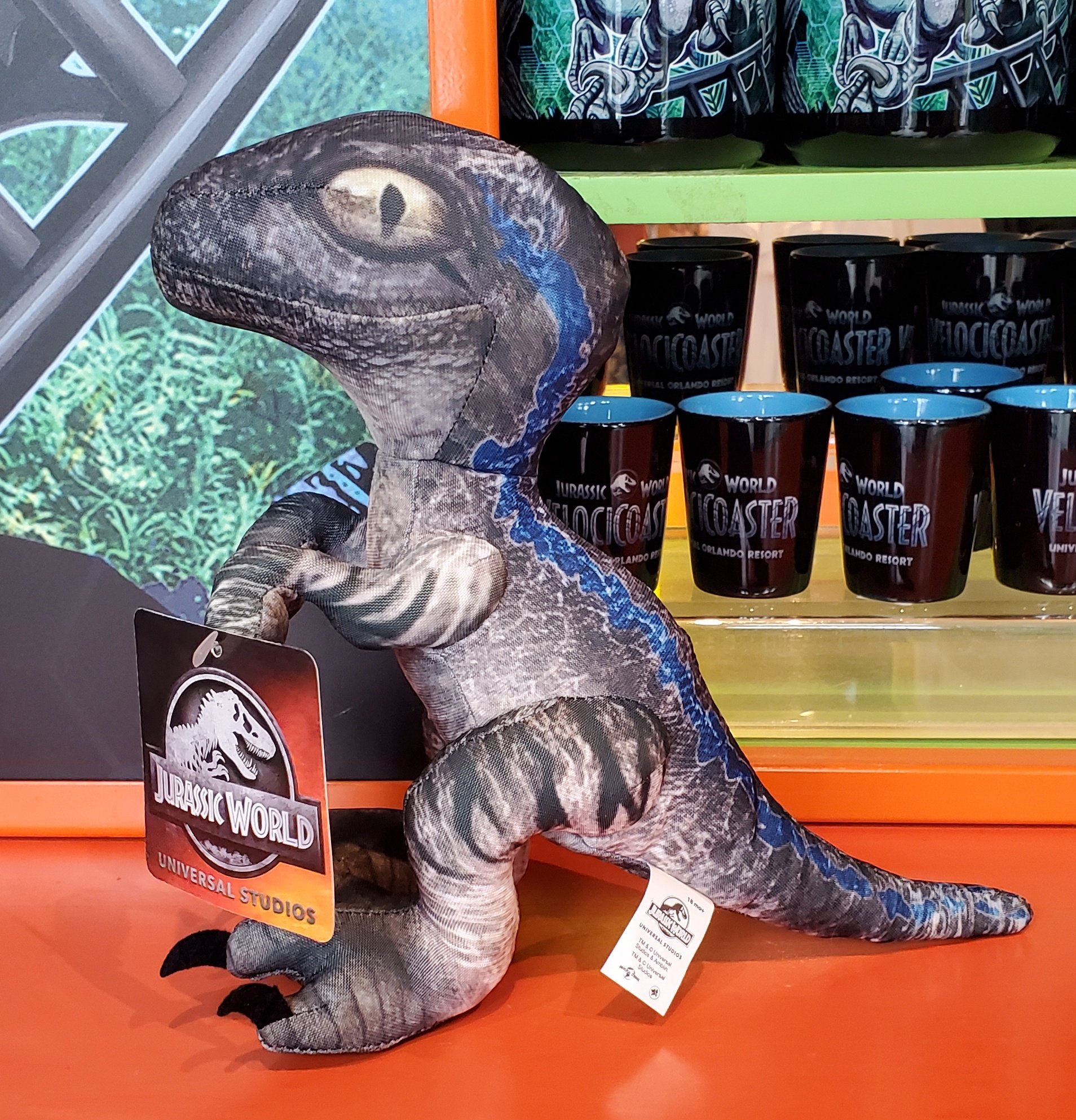 Jurassic world sales velociraptor blue plush