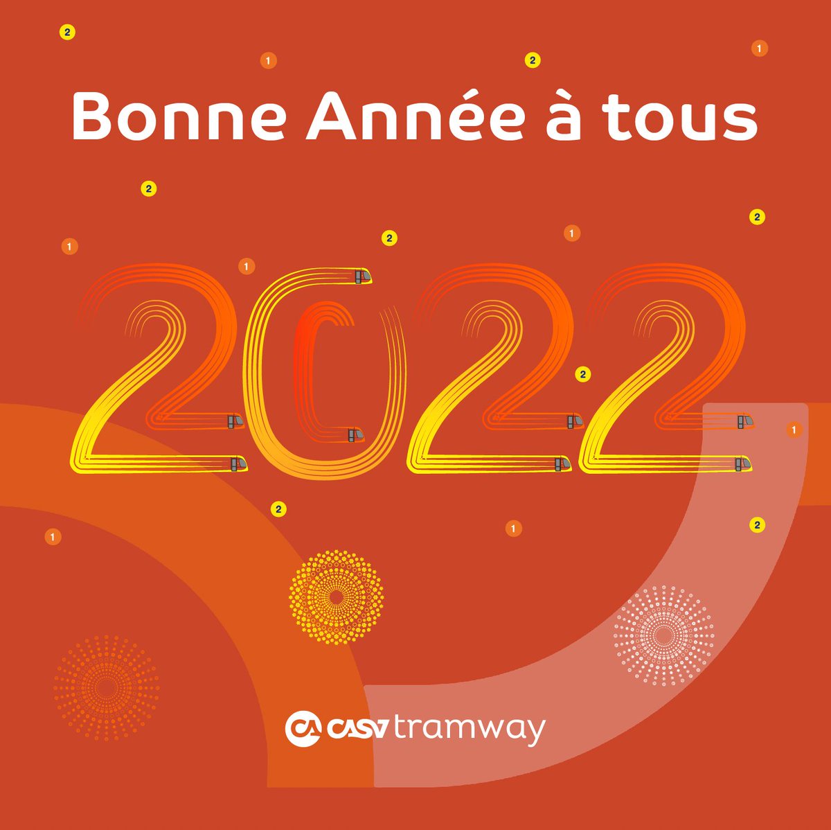 Casa_Tramway's tweet photo. En cette nouvelle année 2022, nous adressons à nos chers clients tous nos meilleurs vœux!

  بمناسبة حلول سنة 2022 
نتمنى لزبنائنا الأعزاء سنة جديدة سعيدة 
#CasaTramway #Tramway  #Casablanca #RATPDevCasa #Nouvelleannée2022 https://t.co/w1tW53FRj6