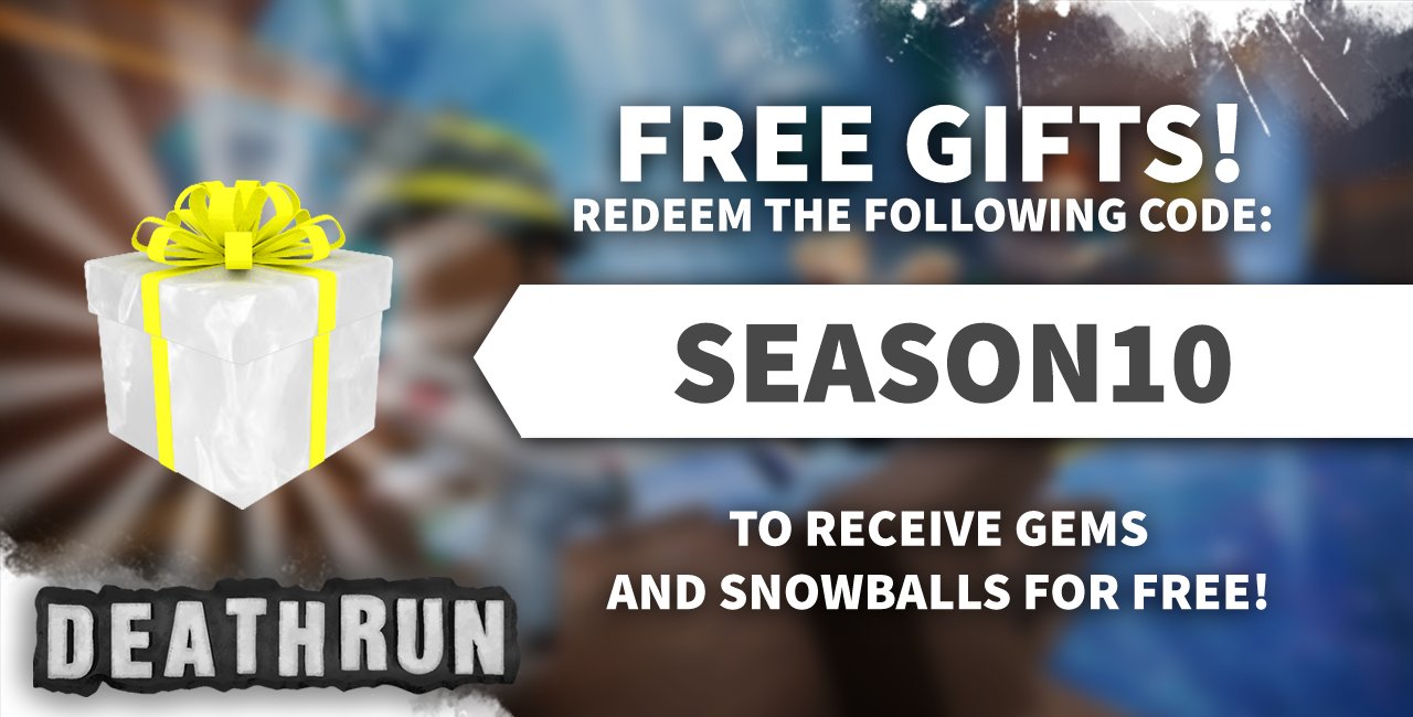 Roblox Deathrun - While we are all waiting for Deathrun to update to this  years winter edition, you can start saving up for winter items today!  Redeem the item code GEMSPLEASE by